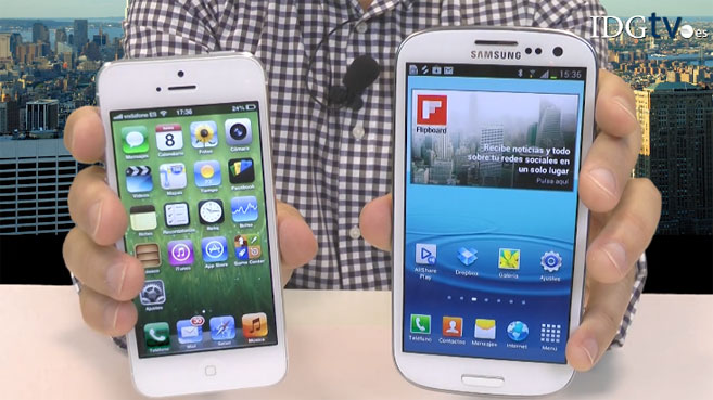 iPhone 5 vs Galaxy SIII: carcasa y pantalla